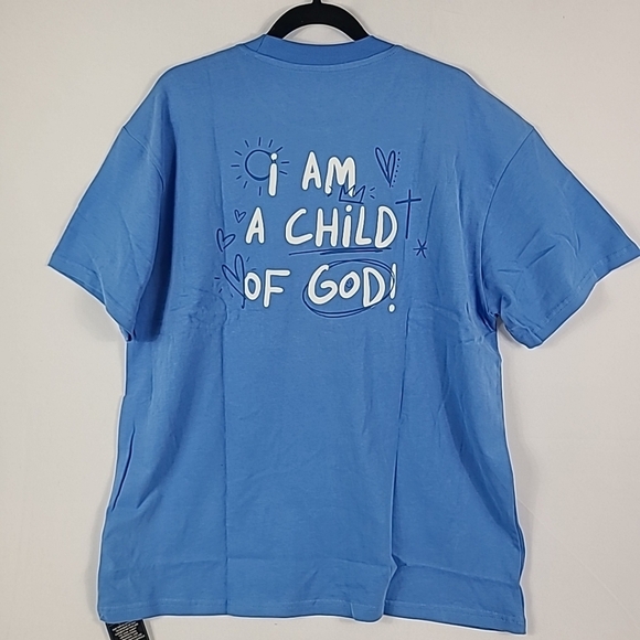 NWT Elevated Faith Unisex Adult's Child Of God Blue Short Sleeve T-Shirt Sz XL - Picture 4 of 4